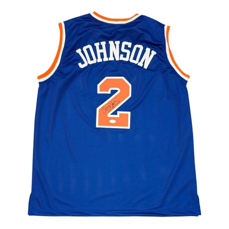 Larry Johnson Signed Autographed New York Knicks Custom Jersey JSA Witness COA