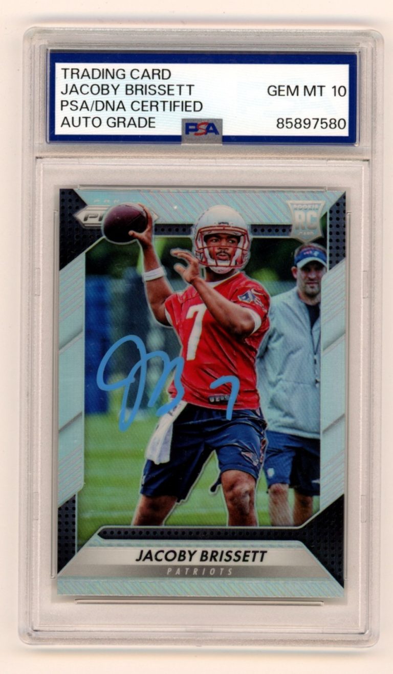 Jacoby Brissett 2016 Panini #292 Silver Prizm Signed Auto Rookie RC PSA 10 Auto