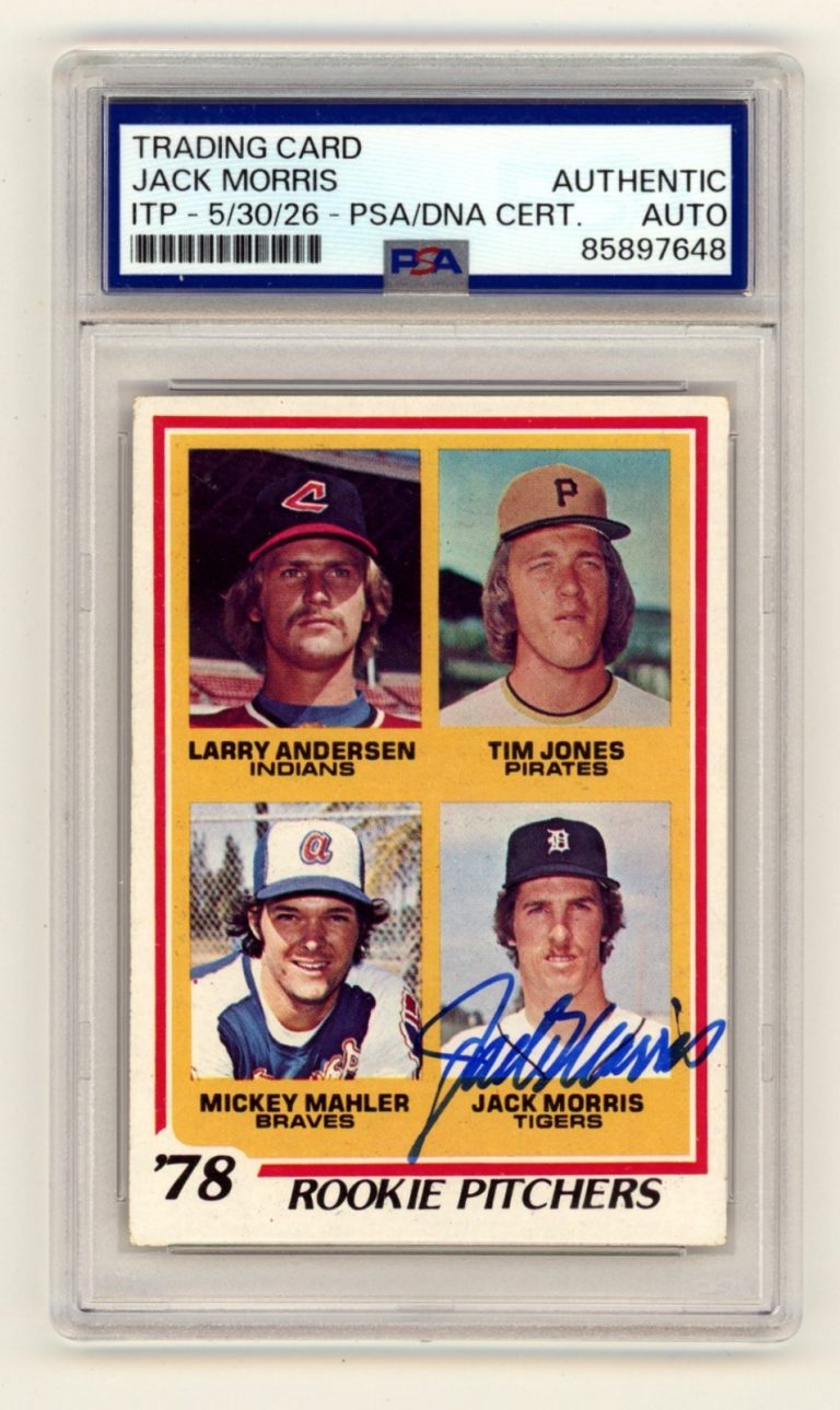 Jack Morris 1978 Topps #703 Rookie RC Signed PSA ITP Authentic Auto Tigers HOF
