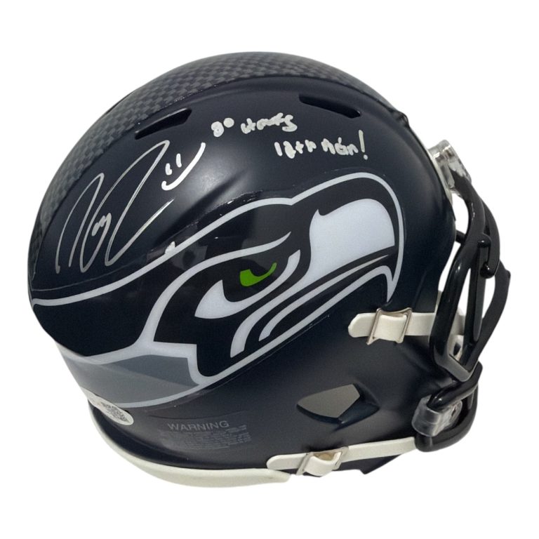 Nate Robinson Signed Seahawks Speed Mini Helmet w/ Go Hawks 12th Man JSA Wit COA