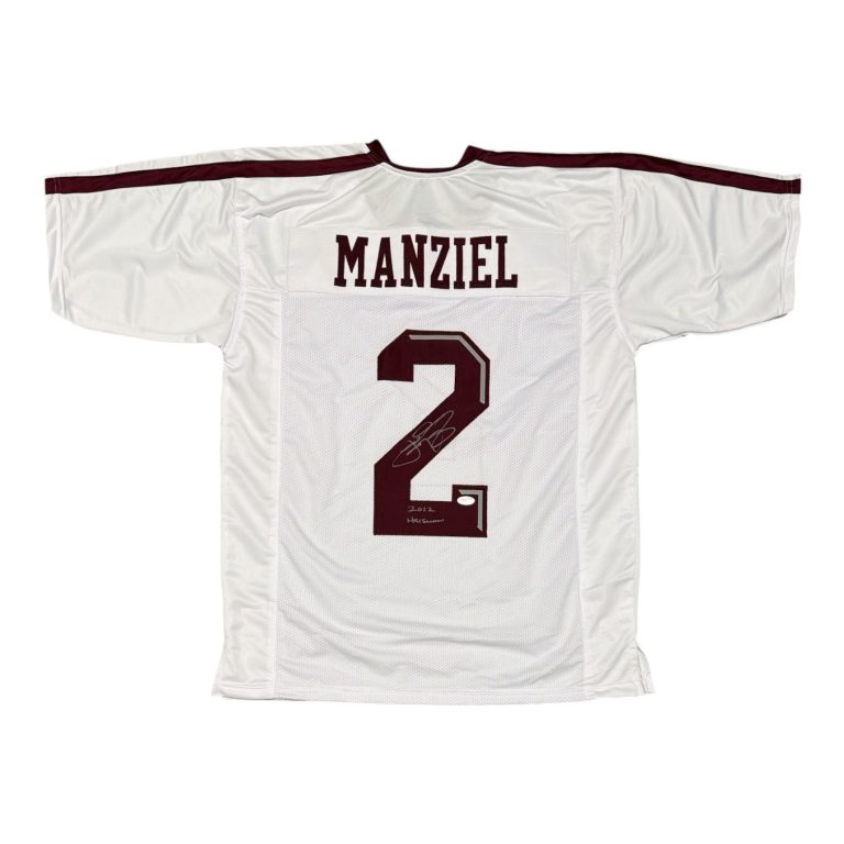 Johnny Manziel Signed Texas A&M Custom Jersey w/ 2012 Heisman JSA Witness COA W