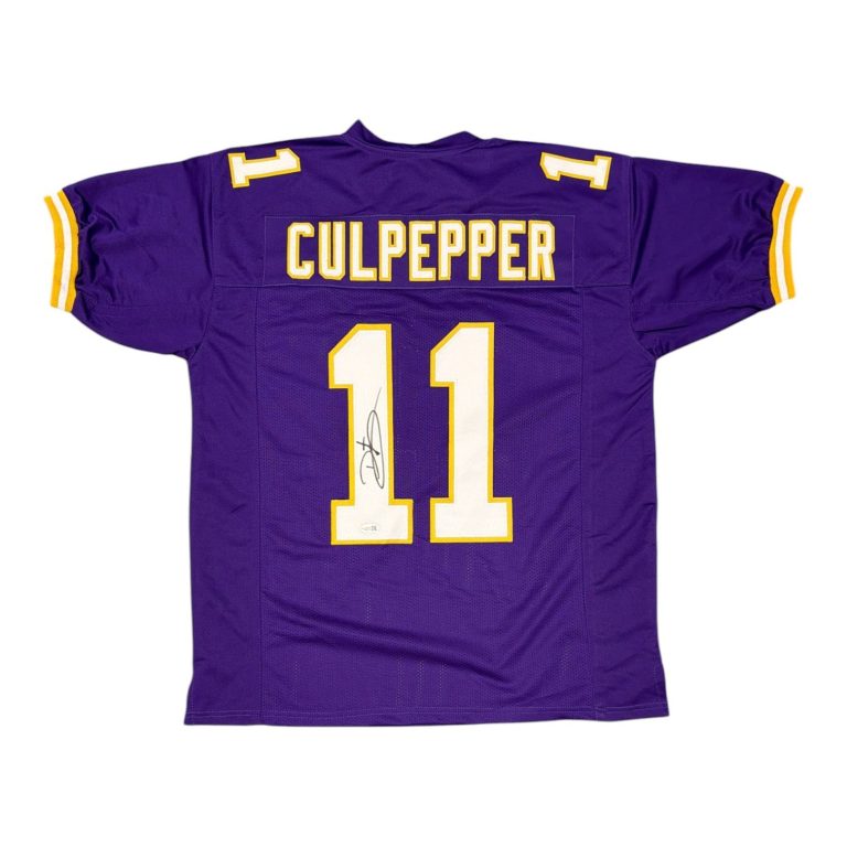 Daunte Culpepper Signed Autographed Minnesota Vikings Custom Jersey JSA Wit. COA