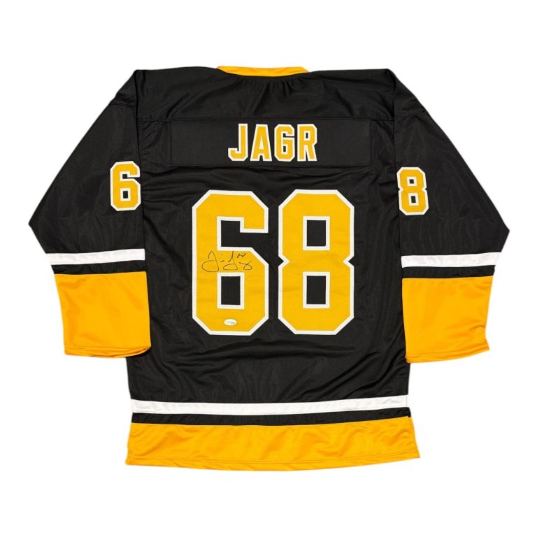 Jaromir Jagr Signed Autographed Pittsburgh Penguins Custom Jersey JSA Wit. COA