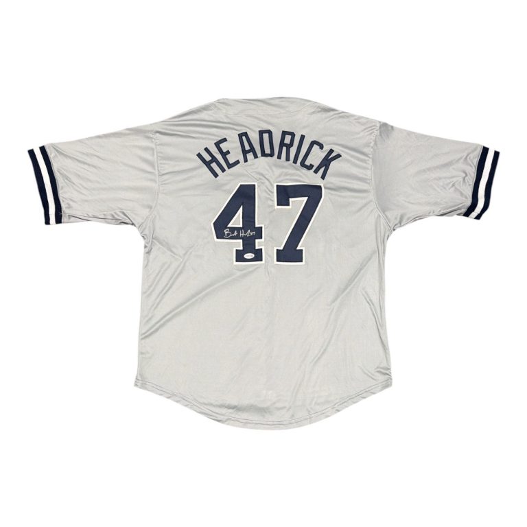 Brent Headrick Signed Autographed New York Yankees Custom Jersey JSA COA