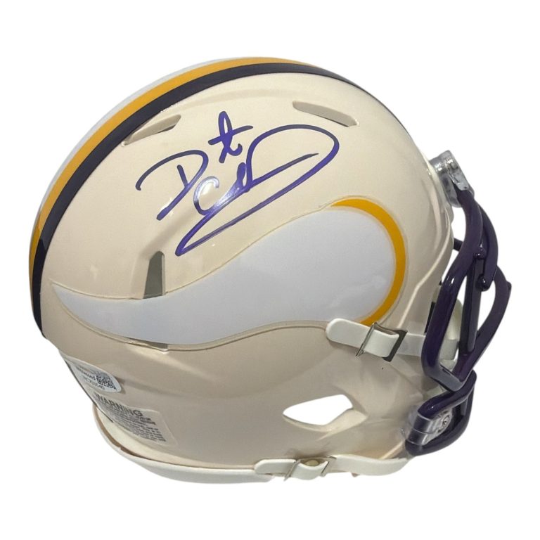 Daunte Culpepper Signed Minnesota Vikings Retro Mini Helmet JSA Witness COA