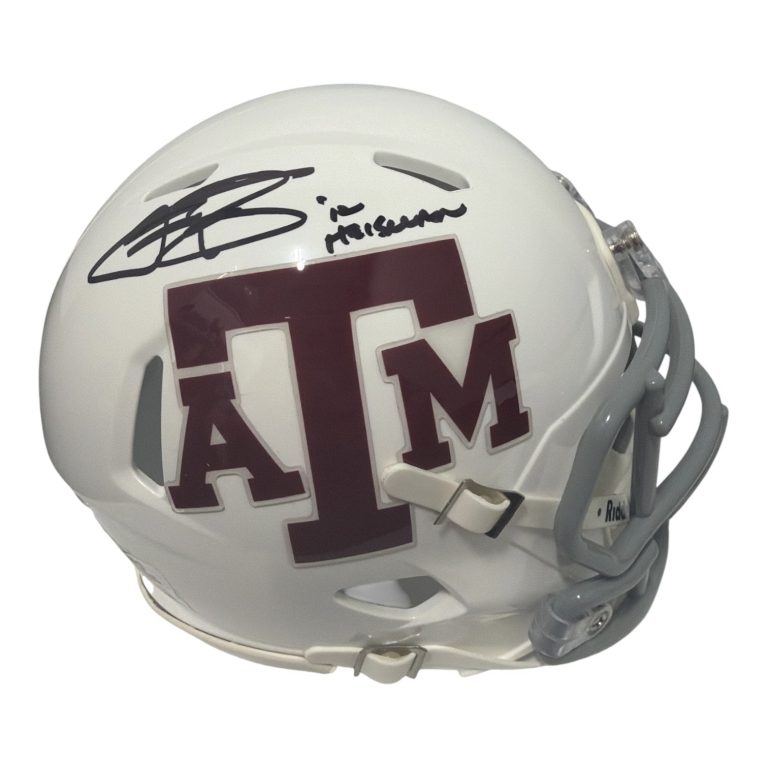 Johnny Manziel Signed Texas A&M Mini Helmet w/ 2012 Heisman JSA Witness COA
