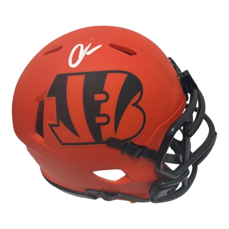 Chad Johnson Signed Cincinnati Bengals Rave Mini Helmet JSA Witness COA