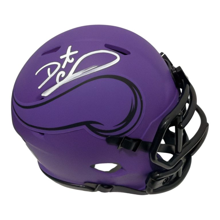 Daunte Culpepper Signed Minnesota Vikings Rave Mini Helmet JSA Witness COA