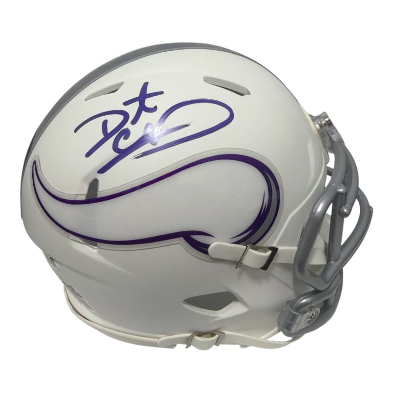 Daunte Culpepper Signed Minnesota Vikings ALT White Mini Helmet JSA Witness COA