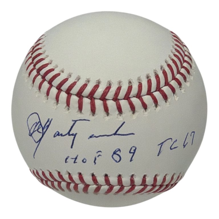Carl Yastrzemski Signed Autographed ROMLB Baseball w/ HOF 89 + TC 67 JSA COA