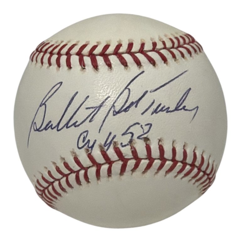 Bob Turley Signed Autographed ROMLB Baseball w/ 2 Insc Cy Young JSA COA Yankees