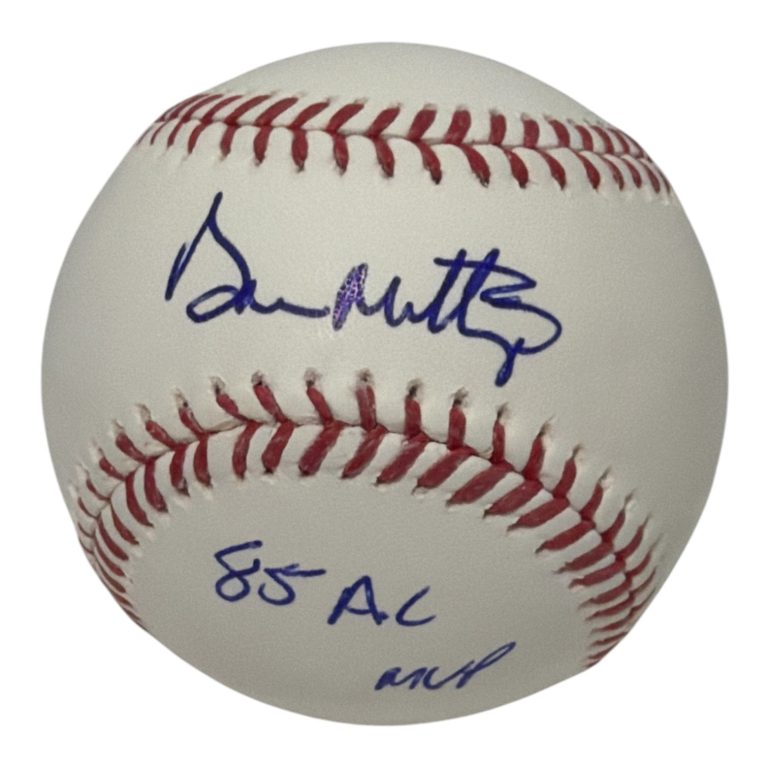 Don Mattingly Signed Autographed ROMLB Baseball 85 AL MVP JSA COA Yankees