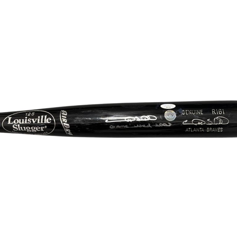 Gary Sheffield Signed Game Used 2003 Louisville Slugger Black Bat JSA COA Braves
