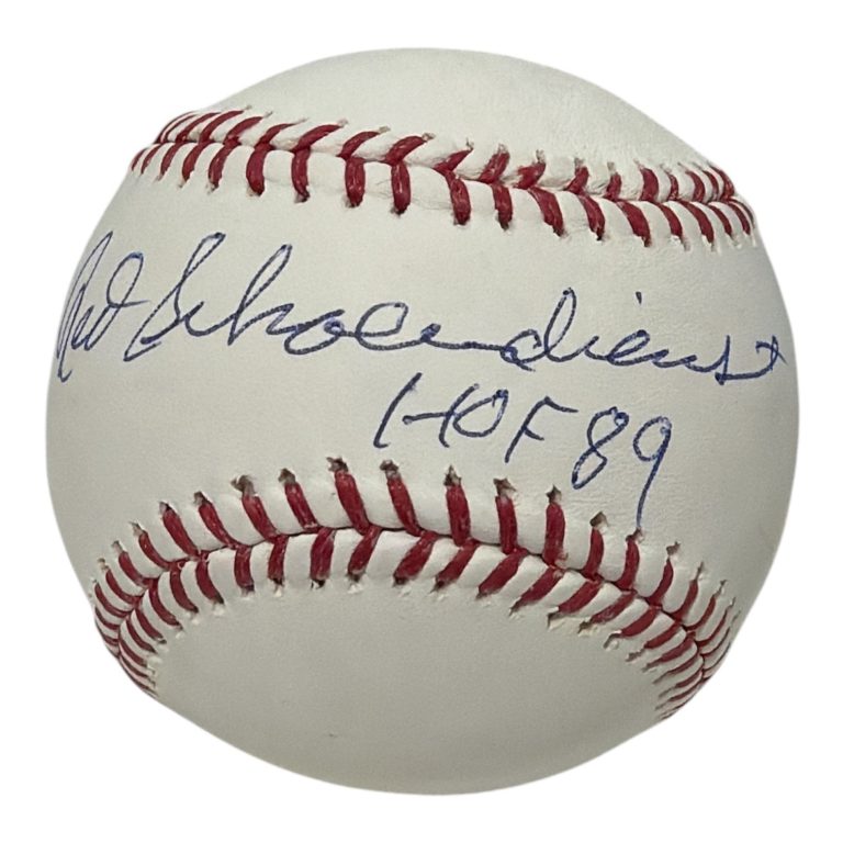 Red Schoendienst Signed Autographed ROMLB Baseball w/ HOF 89 JSA COA Cardinals