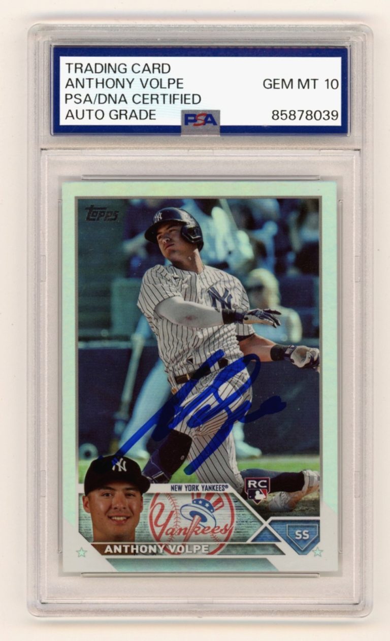Anthony Volpe 2023 Topps Series 2 #460 Rainbow Foil Signed Rookie RC PSA 10 Auto