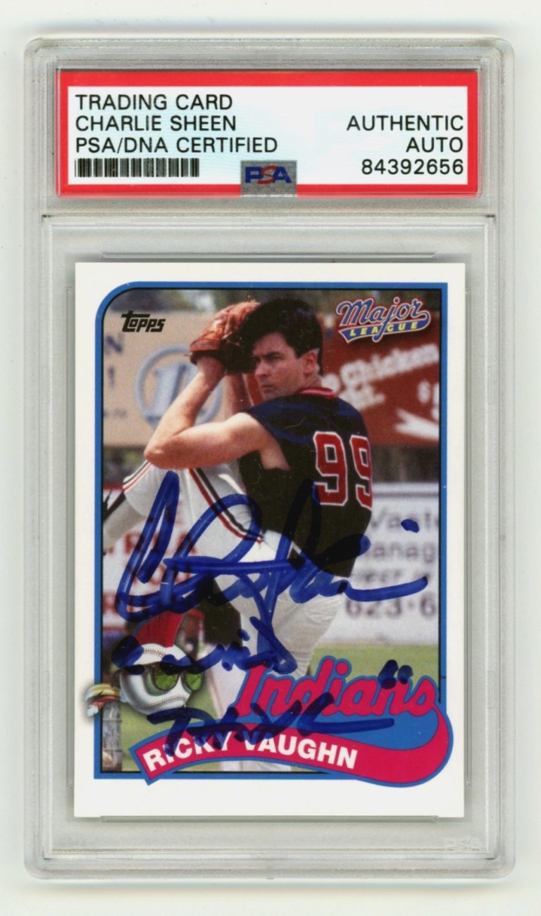 Charlie Sheen 2014 Topps Archives Major League Wild Thing PSA Auto Ricky Vaughn