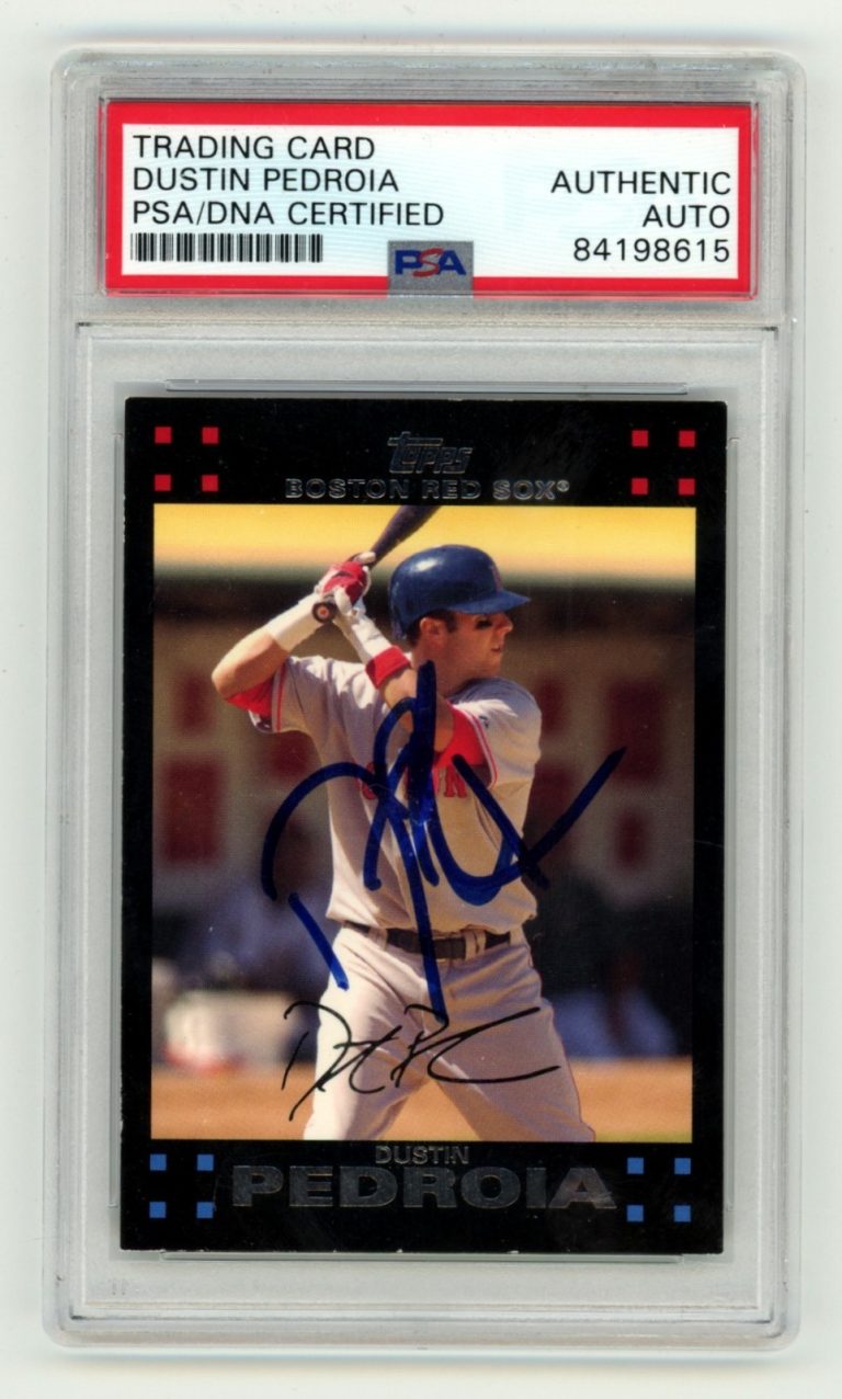 Dustin Pedroia 2007 Topps #578 Signed Autograph PSA Authentic Auto Red Sox