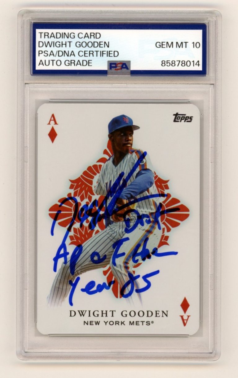 Dwight Doc Gooden 2023 Topps #AA-63 All Aces Signed Auto w/ 2 Insc. PSA 10 Auto