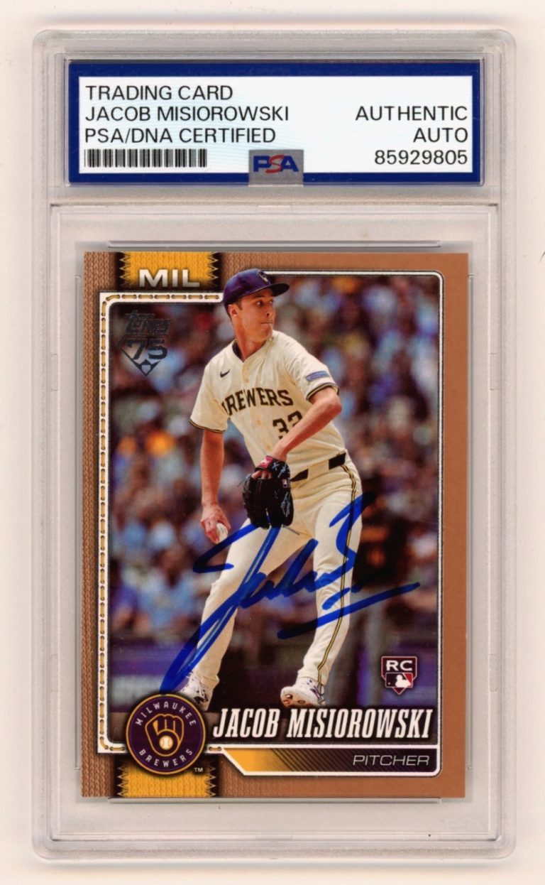 Jacob Misiorowski 2026 Topps Series 1 Gold Signed RC #/2026 PSA Authentic Auto