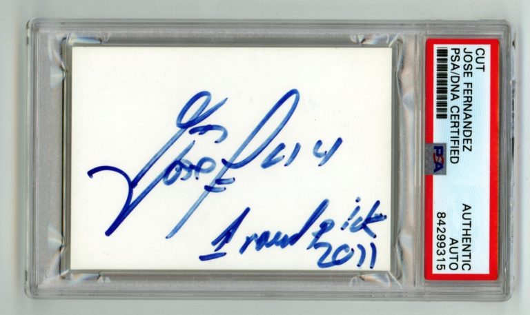 Jose Fernandez Signed Autographed Cut 2011 1st Round Pick Ins PSA Authentic Auto