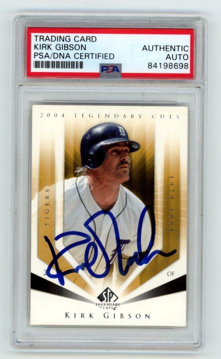 Kirk Gibson 2004 Upper Deck SP Legendary Cuts Signed Auto PSA Authentic Auto