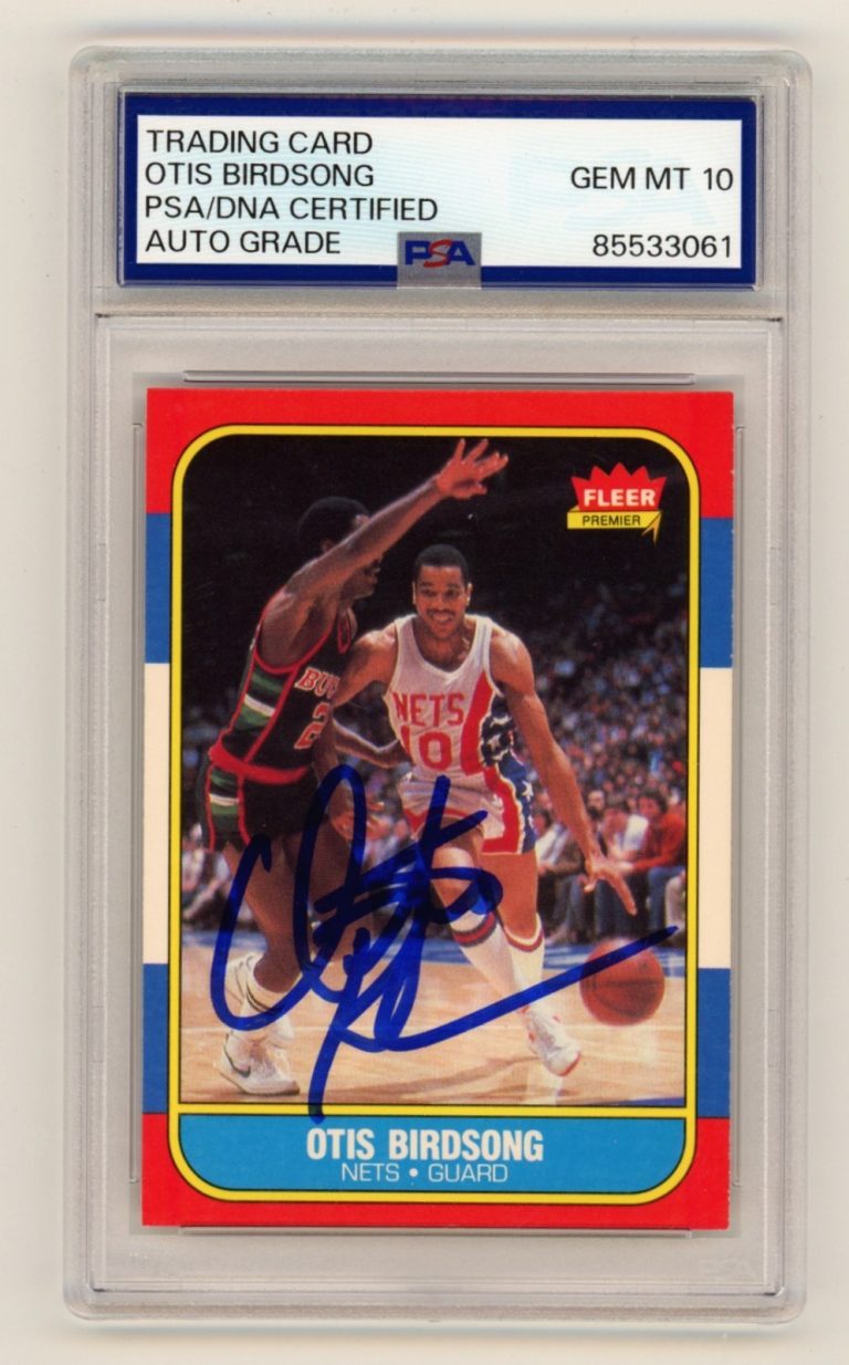 Otis Birdsong 1986-87 Fleer Basketball #10 Signed PSA 10 Auto New Jersey Nets