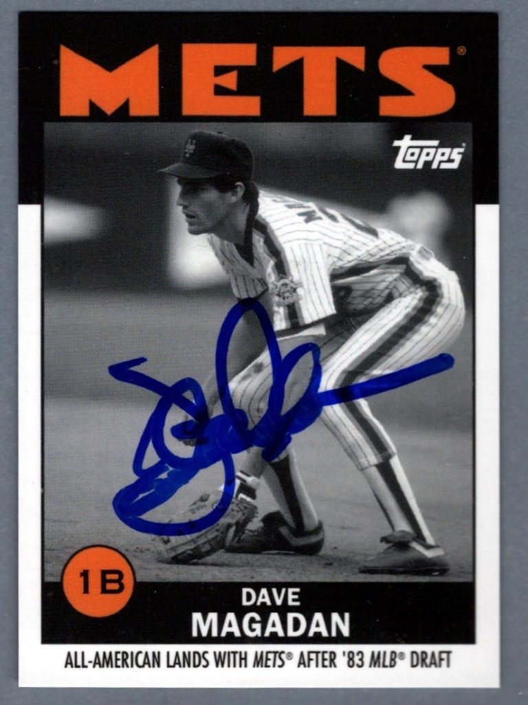Dave Magadan Signed 2021 Topps Once Upon a Time in Queens #18 B/W LSCM COA