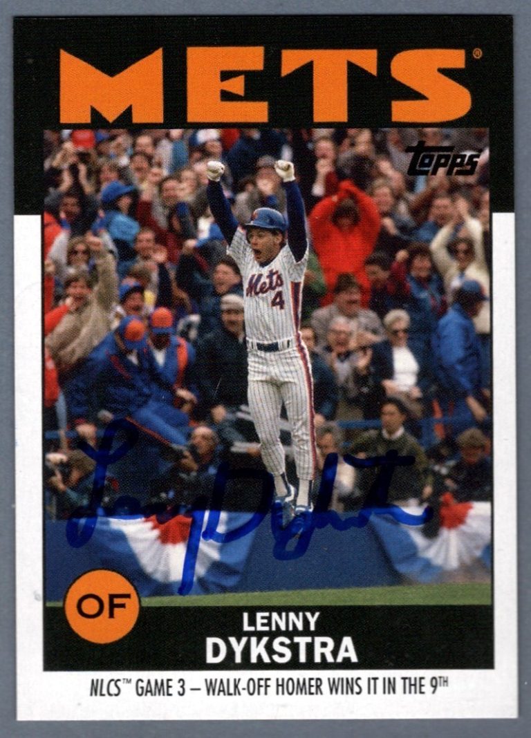 Lenny Dykstra Signed 2021 Topps Once Upon a Time in Queens #27 Color LSCM COA
