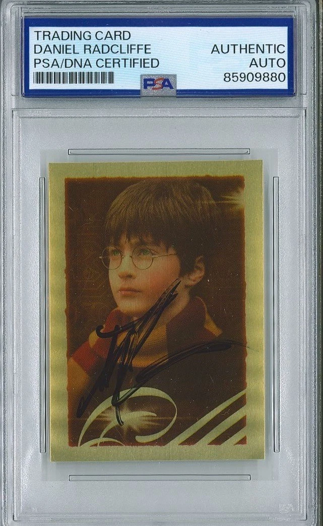 Daniel Radcliffe Signed 2001 Panini Harry Potter Rookie Sticker #193 PSA DNA 880