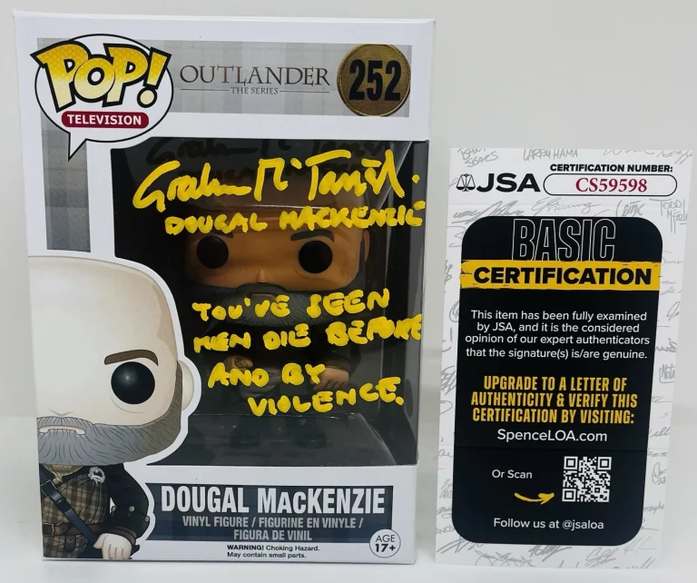 GRAHAM MCTAVISH SIGNED DOUGAL MACKENZIE POP FUNKO FIGURE OUTLANDER JSA COA