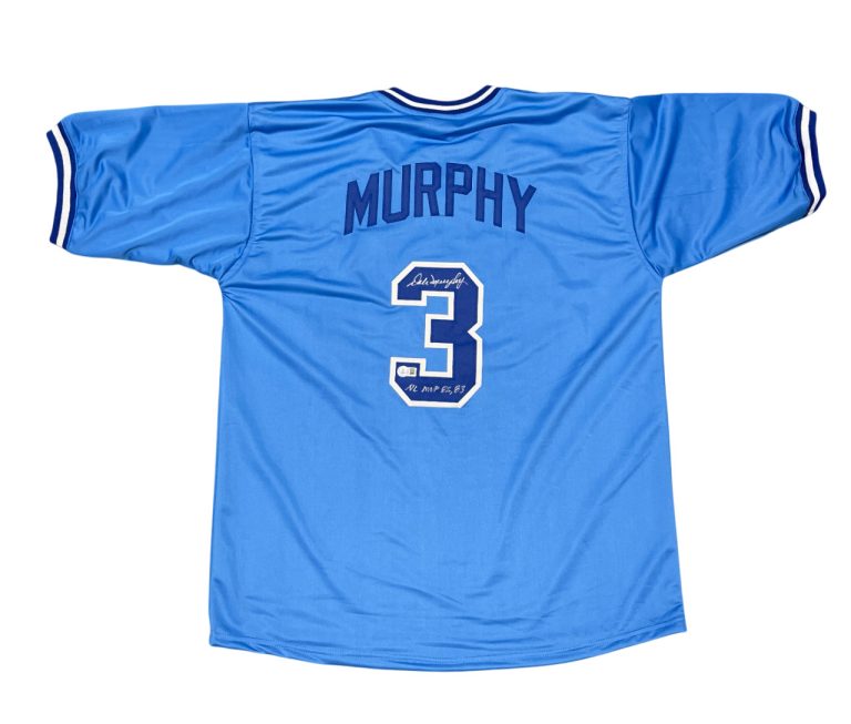 Dale Murphy Signed Atlanta Braves Custom Jersey w NL MVP 82 83 Beckett W BAS COA