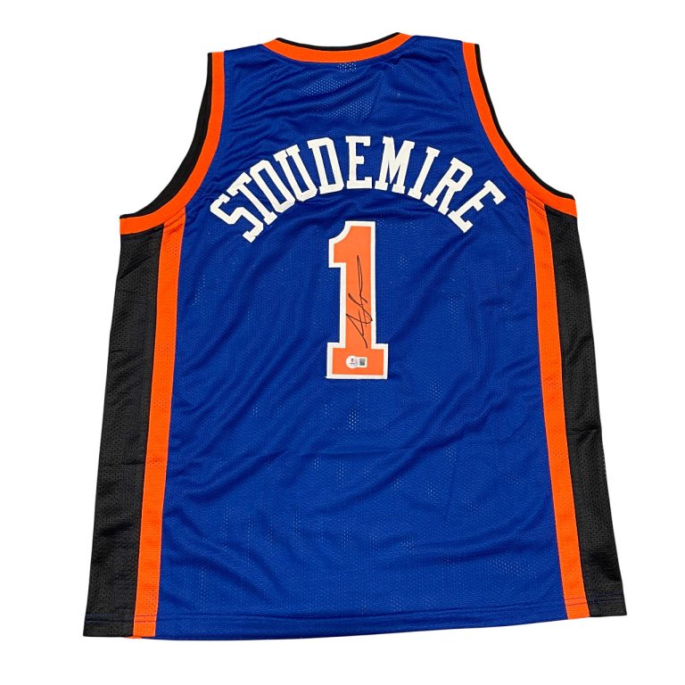Amar'e Stoudemire Signed Auto New York Knicks Custom Jersey Beckett Wit BAS COA