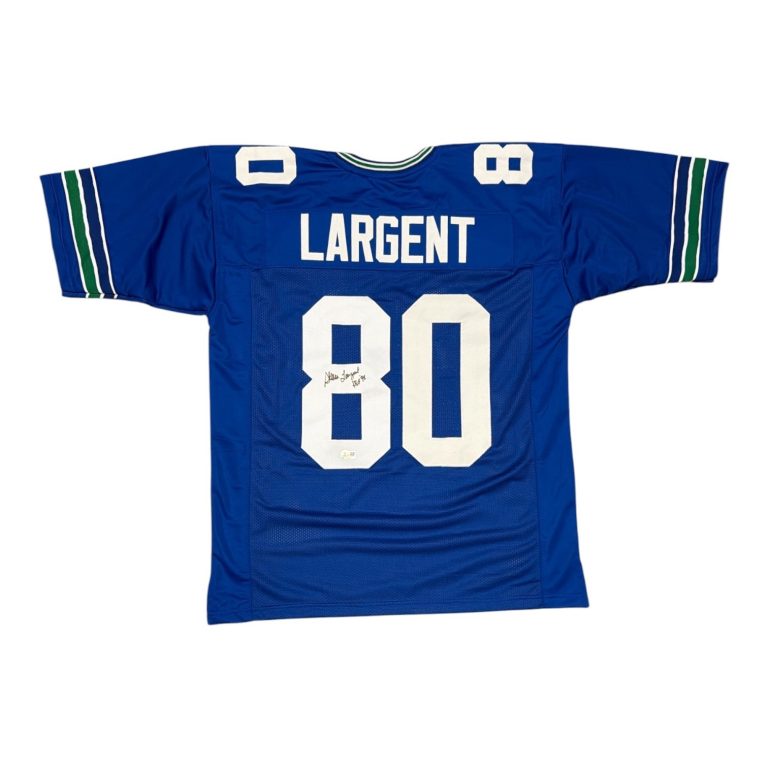 Steve Largent Signed Seattle Seahawks Custom Jersey w/ HOF 95 Beckett W BAS COA