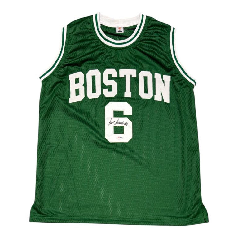 Bill Russell Signed Autographed Boston Celtics Custom Jersey w/ #6 Insc PSA COA