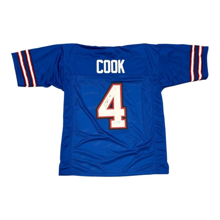 James Cook Signed Autographed Buffalo Bills Custom Jersey Beckett Wit BAS COA