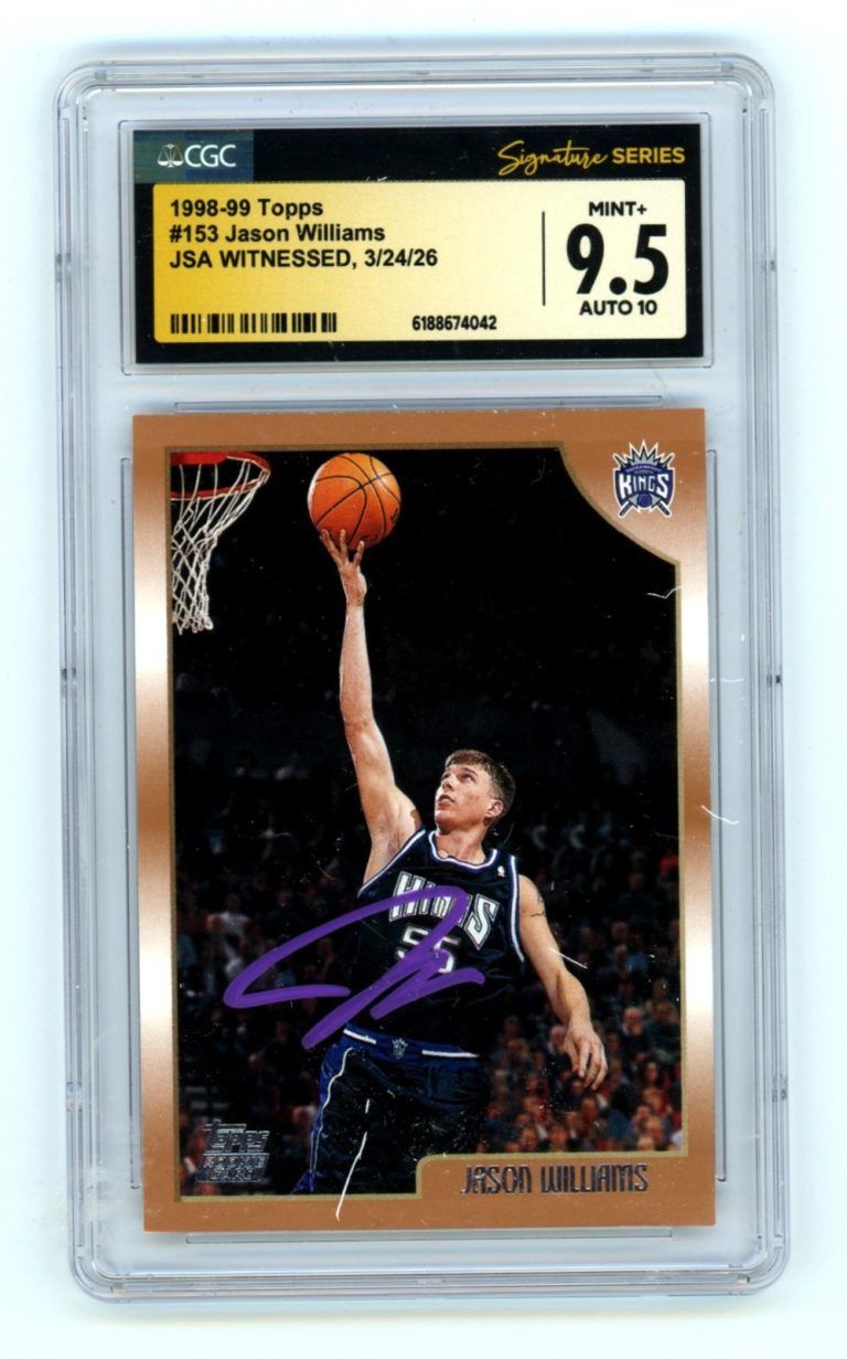 Jason Williams 1998-99 Topps #153 Signed Rookie RC JSA CGC 9.5 10 Auto Kings
