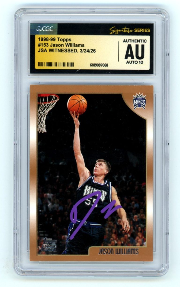 Jason Williams 1998-99 Topps #153 Signed Rookie RC JSA CGC Authentic 10 Auto