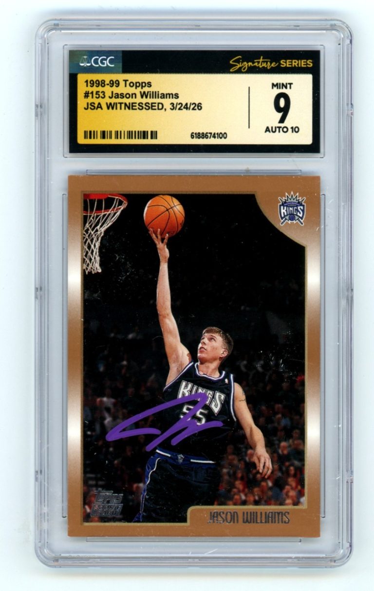 Jason Williams 1998-99 Topps #153 Signed Rookie RC JSA CGC 9 10 Auto Kings