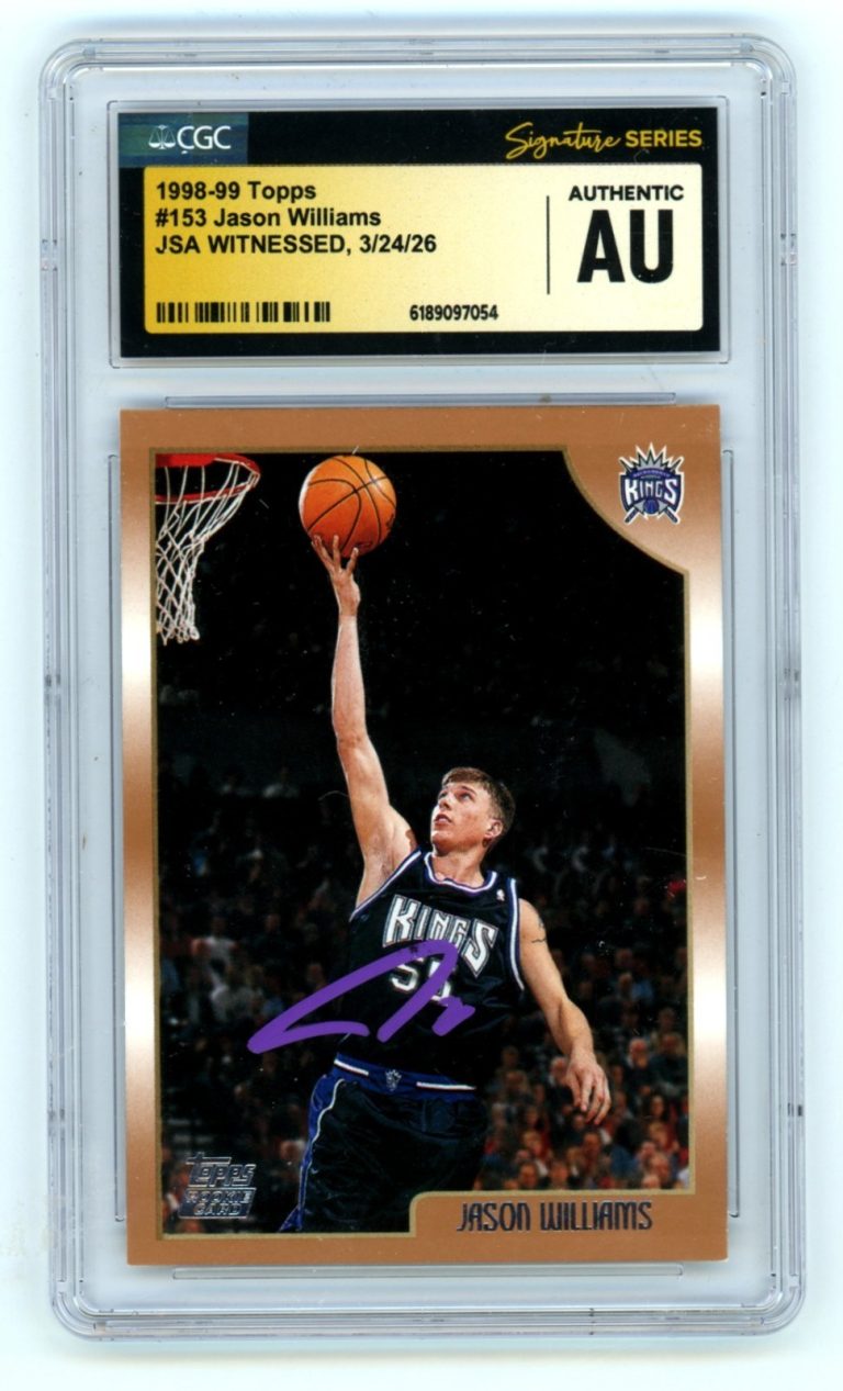 Jason Williams 1998-99 Topps #153 Signed Rookie RC JSA CGC Authentic Kings