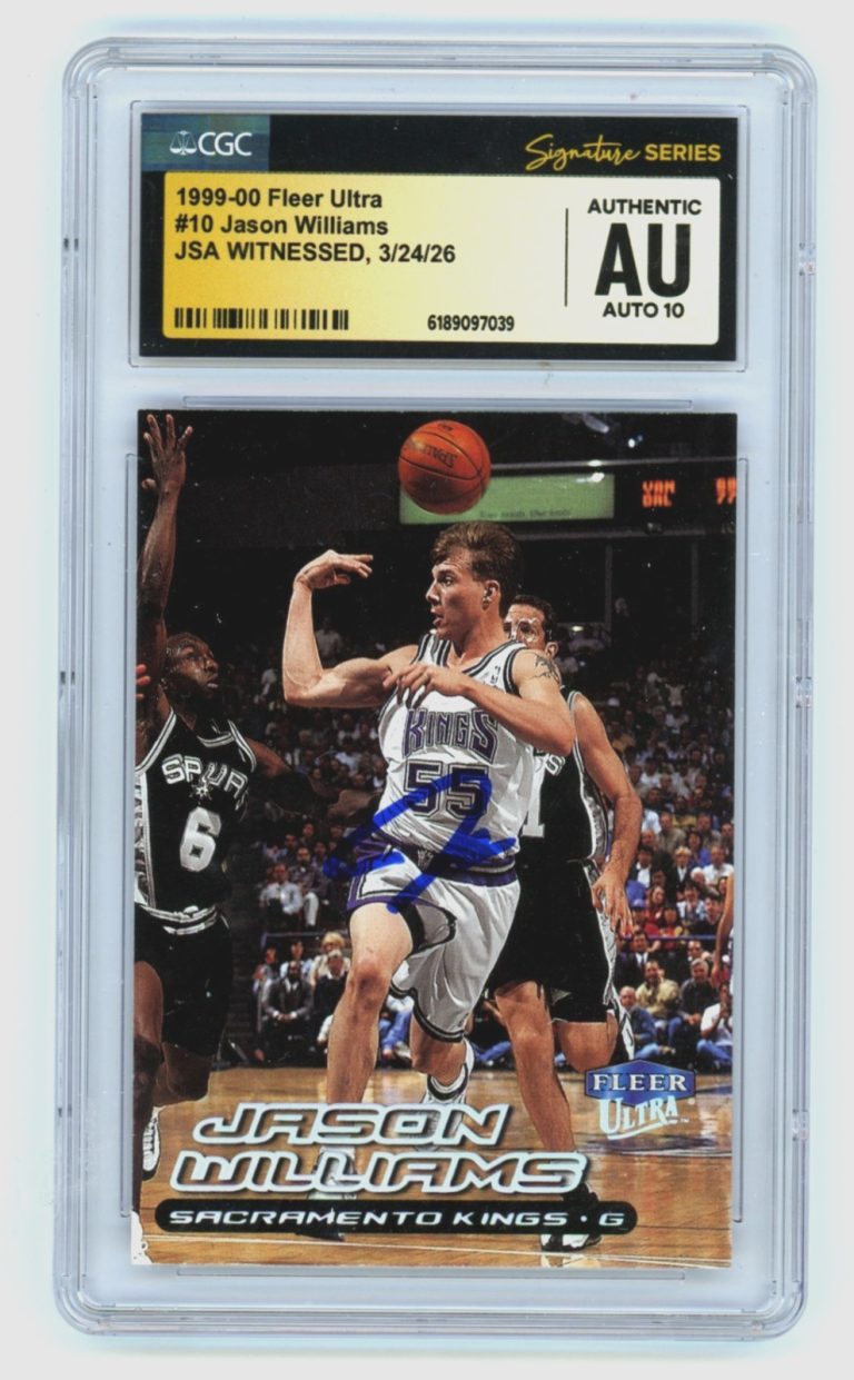Jason Williams 1999-00 Fleer Ultra #10 Signed JSA CGC Authentic 10 Auto Kings