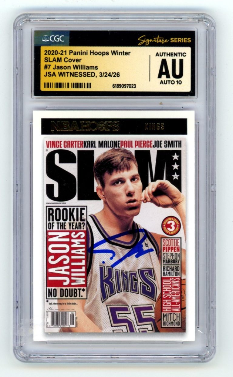 Jason Williams 2020-21 Panini Hoops Winter Gold Signed JSA CGC Authentic 10 Auto