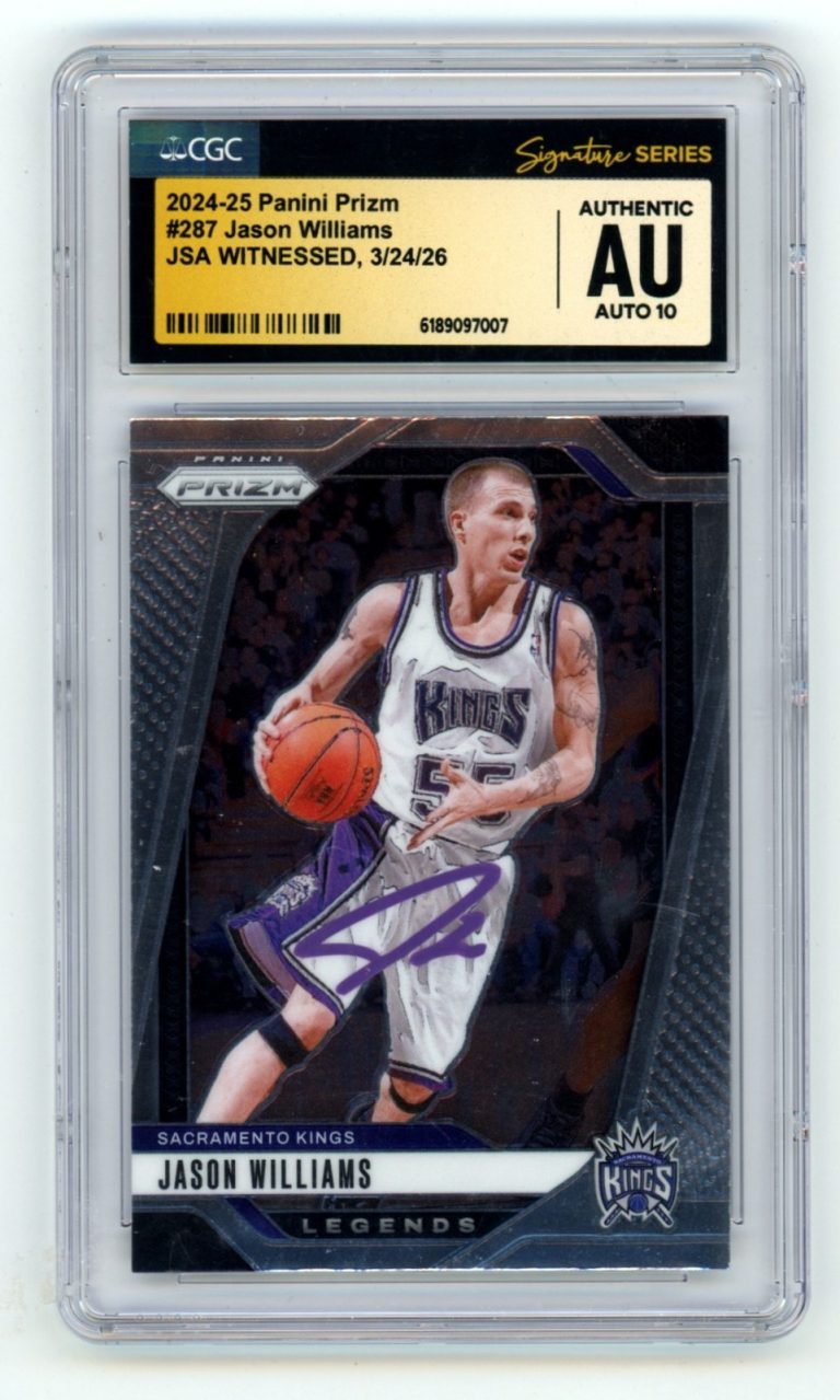 Jason Williams 2024-25 Panini Prizm #287 Signed JSA CGC Authentic 10 Auto Kings