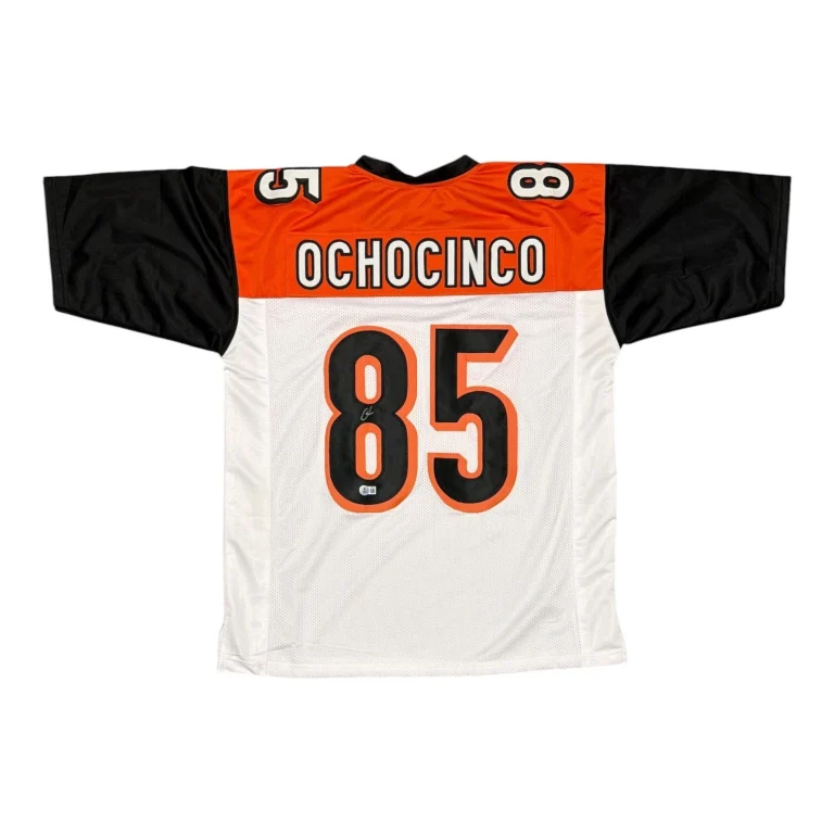 Chad Ochocinco Johnson Signed Bengals Custom Jersey Beckett Witness BAS COA