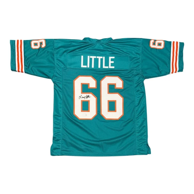 Larry Little Signed Autographed Miami Dolphins Custom Jersey JSA Witness COA
