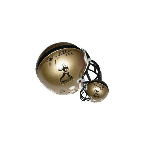 Paul Hornung & Johnny Lattner Dual Signed Heisman Authentic Mini Helmet Beckett