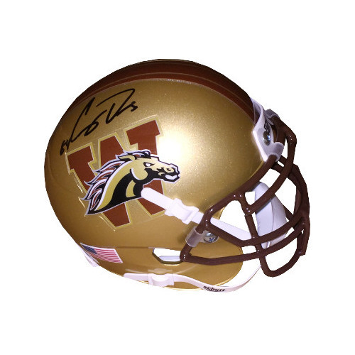 Corey Davis signed Western Michigan Broncos Schutt Gold Auth Mini Helmet - JSA