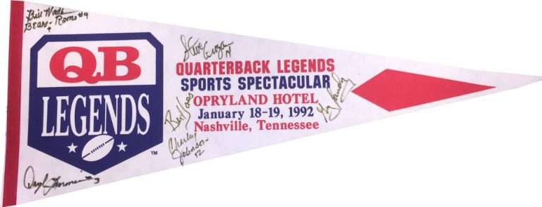 Bill Wade, Daryl Lamonica, Charley Johnson signed 92 QB Legends - 6 sigs - JSA