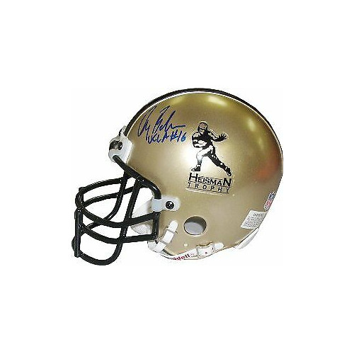 Gary Beban signed Heisman Authentic Gold Mini Helmet w/ UCLA - JSA Holo #CC09401