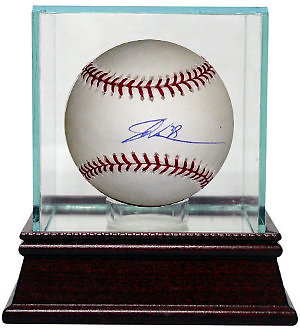 Dontrelle Willis signed MLB Baseball w/ Glass Case