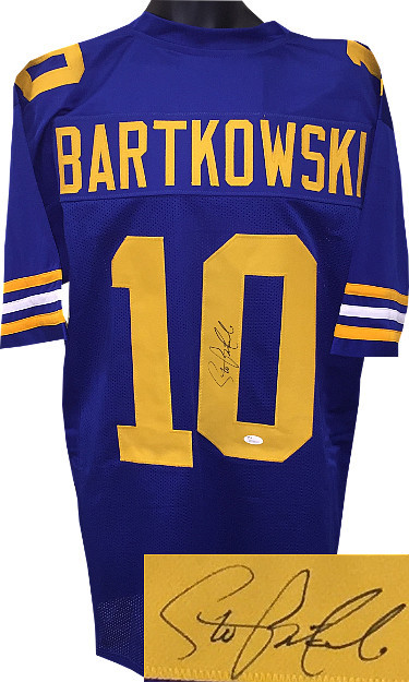 Steve Bartkowski signed  Cal Blue TB College Football Jersey XL- JSA Witnessed